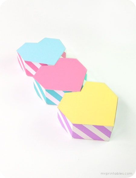 Подарочная коробочка сердечко из бумаги