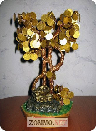 Денежное дерево из монет своими руками
