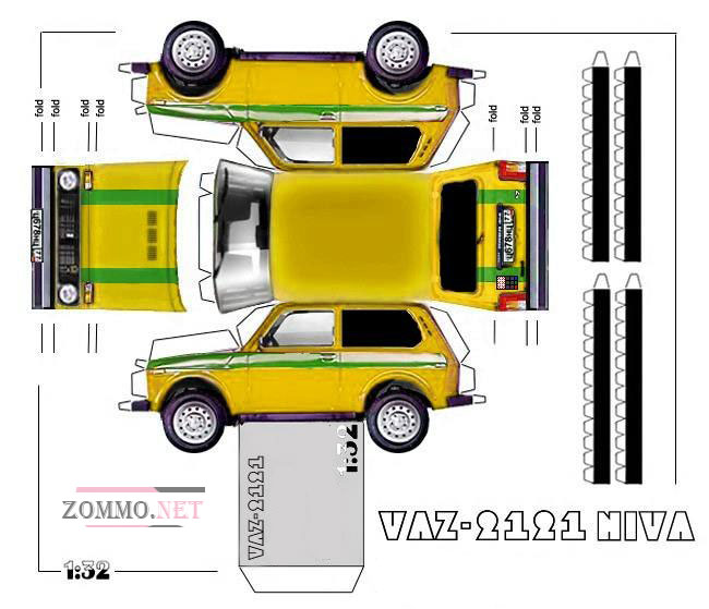 bumazhnye modeli mashin vaz 1