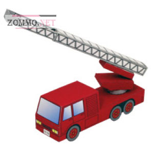 Пожарная машина из бумаги(схема)