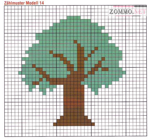 Схема для вышивки денежное дерево
