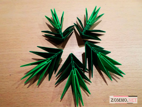 Модульное оригами для елки