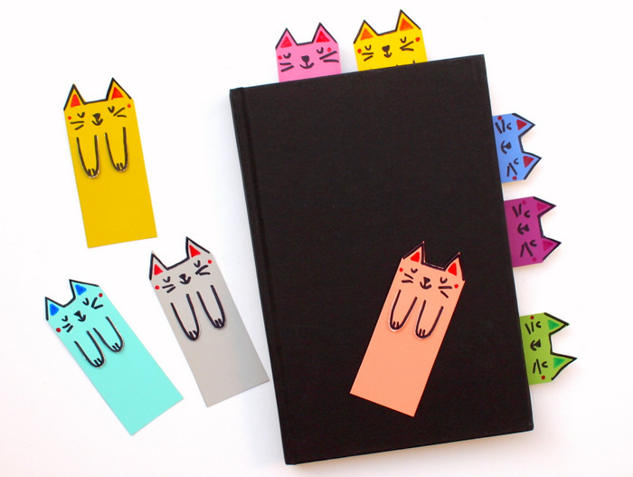 Книжные закладки в виде котиков