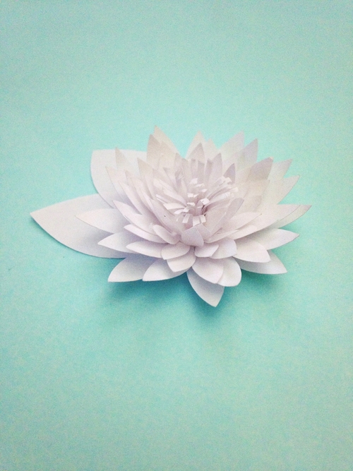 Водяные лилии из бумаги-готовый цветок