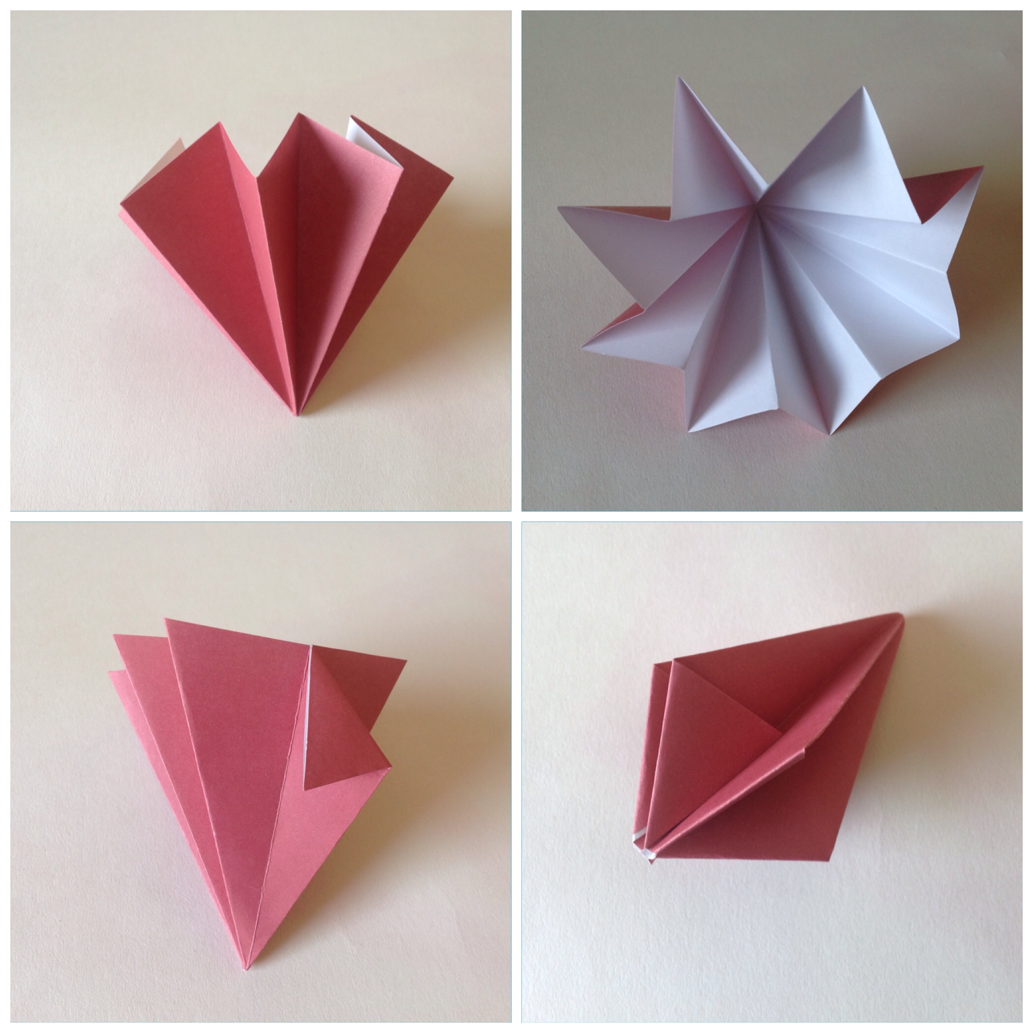 Мобиль оригами-загните нижние уголки