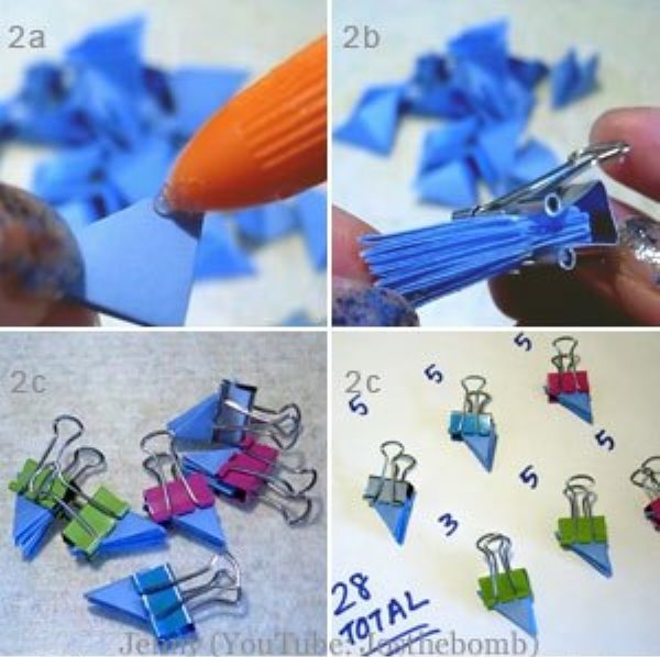 Оригами сова-склейте модули по 5 штук