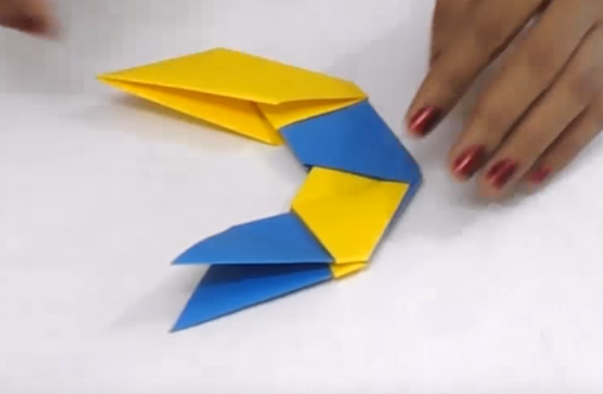 Оригами звезда ниндзя-складывайте детали поочередно