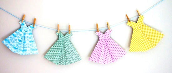 Платье оригами-гирлянда