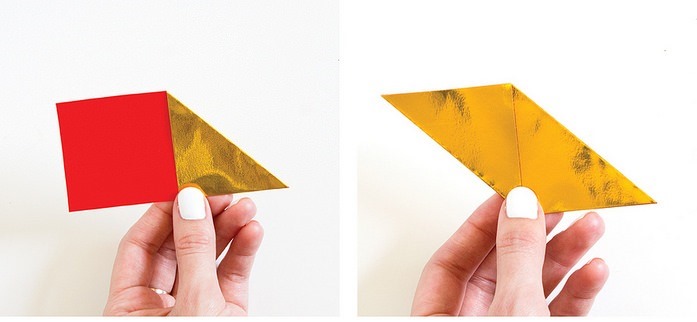Оригами кристалл из модулей-сложите углы