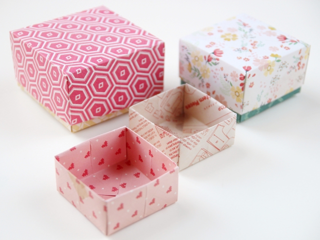 Оригами коробочка для подарка из бумаги