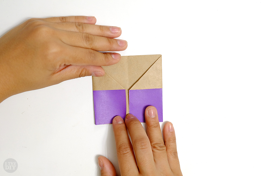 Оригами подставка для яиц-сложите левую закрылку