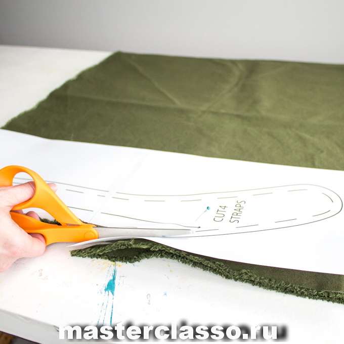 Как сшить рюкзак - вырежьте детали из ткани