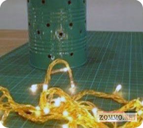 Как сделать лампу из гирлянд