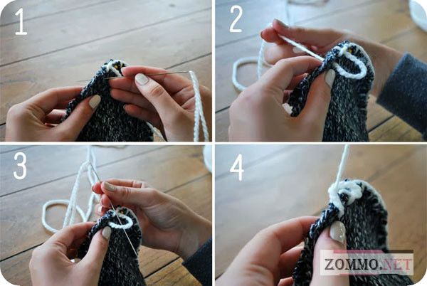 Сшиваем носки из старого свитера