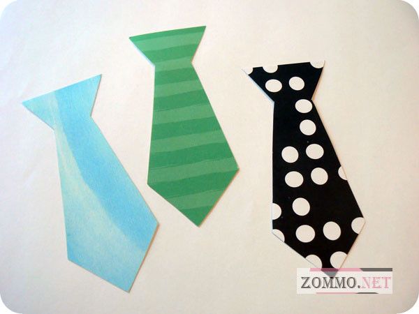 Цветные галстуки для открытки