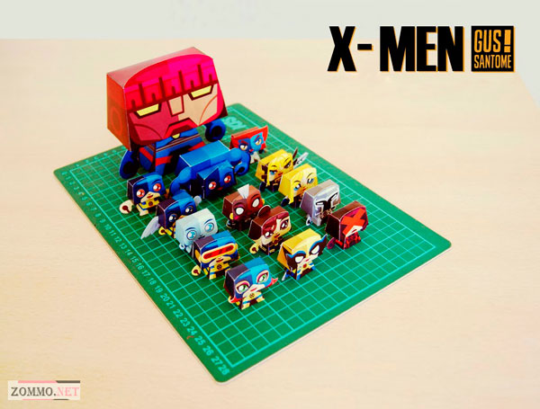 x-men paper craft