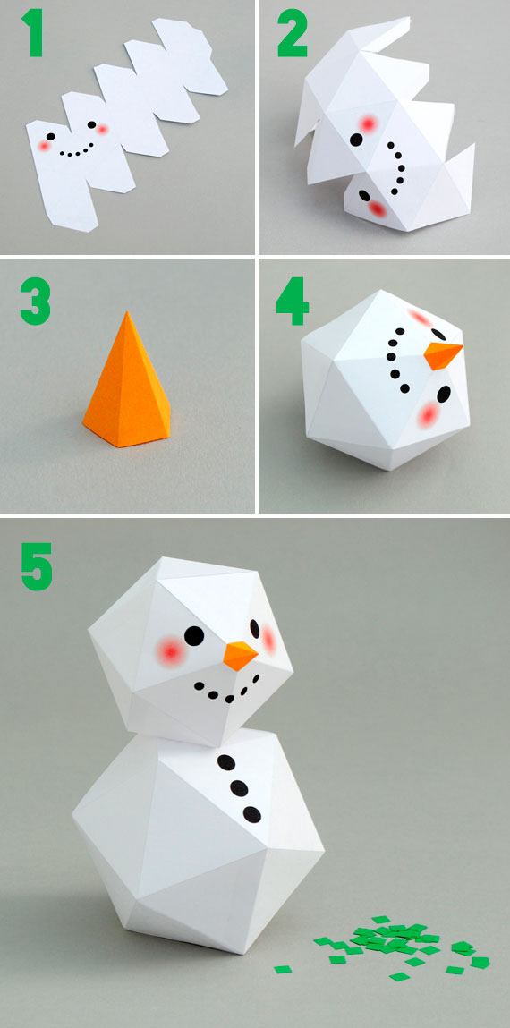 Бумажный снеговик