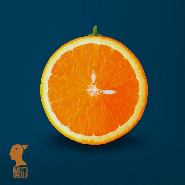 Часы из апельсина