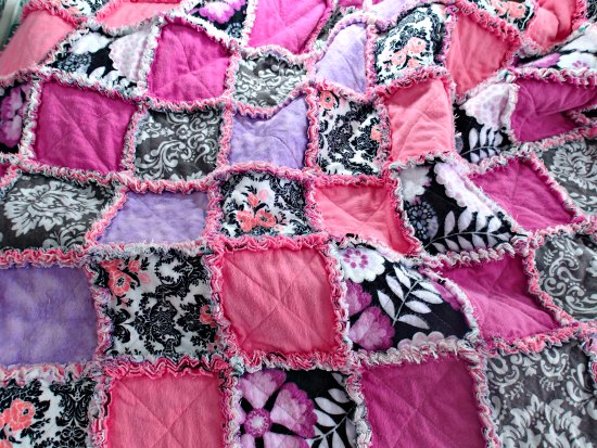 Лоскутное фланелевое одеяло-14