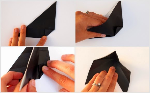 Оригами кошка-разверните поделку