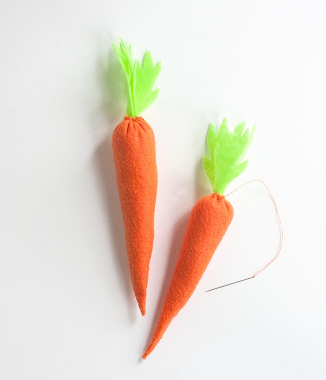 Овощи из фетра: морковь