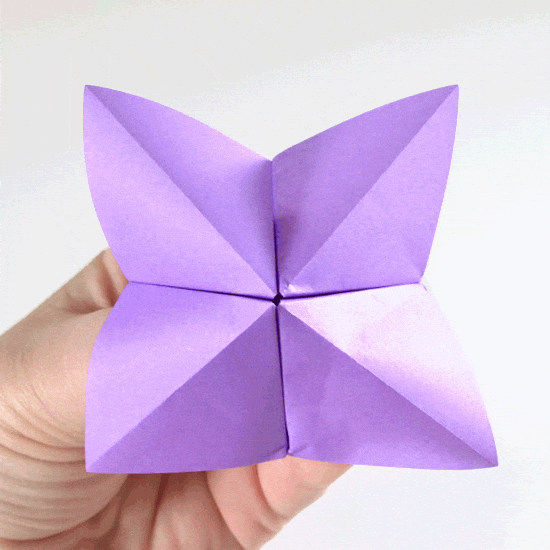 Абажур оригами-раскройте поделку