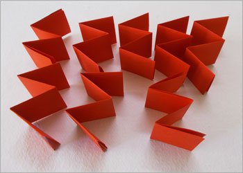 Блокнот оригами-вставьте полоски друг в друга