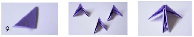 Модульная звезда оригами-сверните бумагу пополам