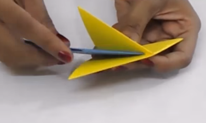 Оригами звезда ниндзя-поместите блок внутрь другого