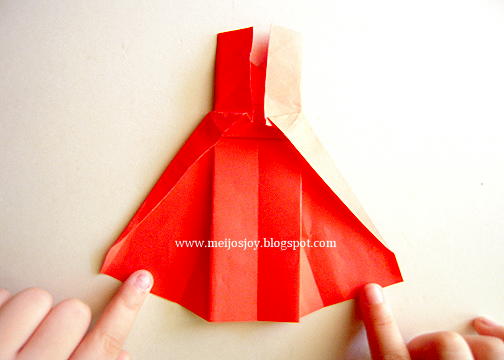 Платье оригами-загните верхнюю складку