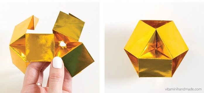 Оригами кристалл из модулей-соберите шар
