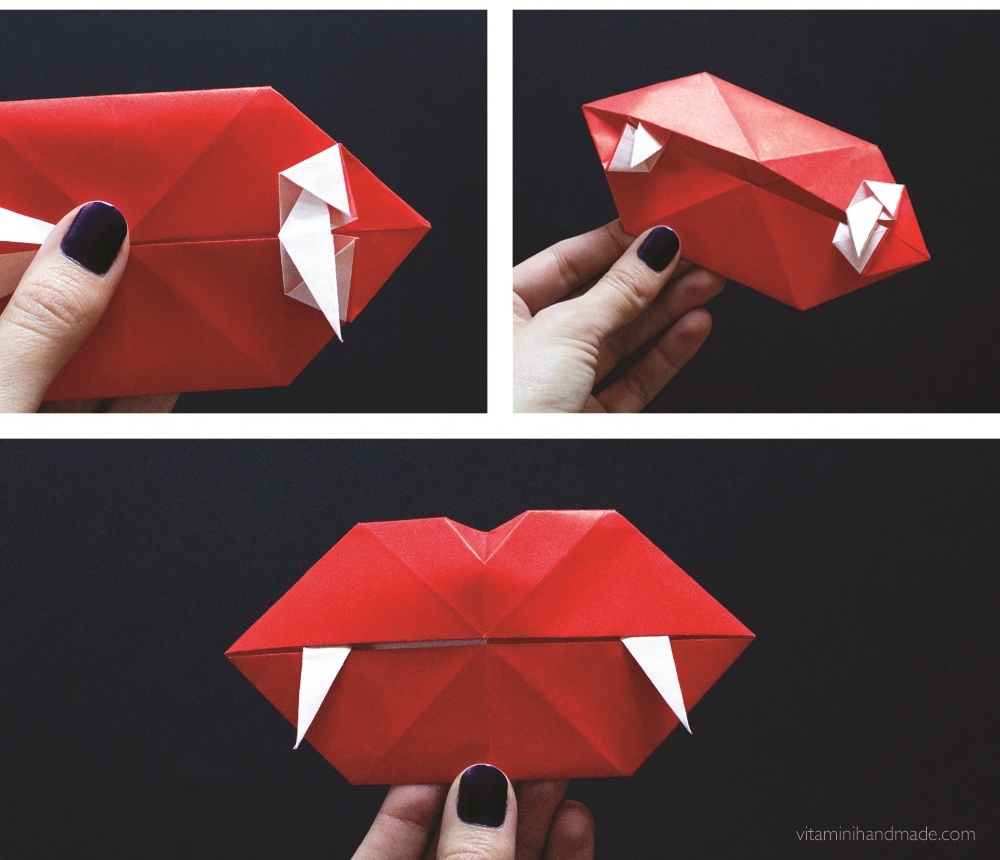 Оригами губы-спрячьте складки