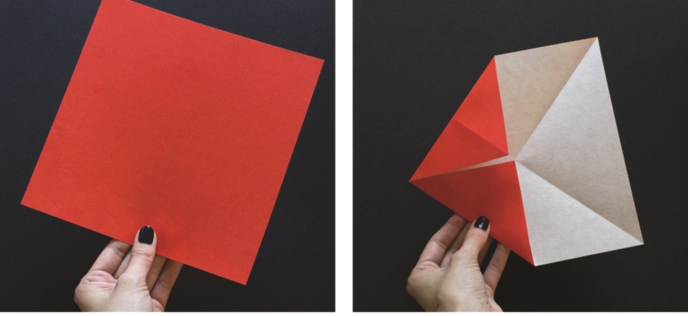 Оригами губы-сложите углы