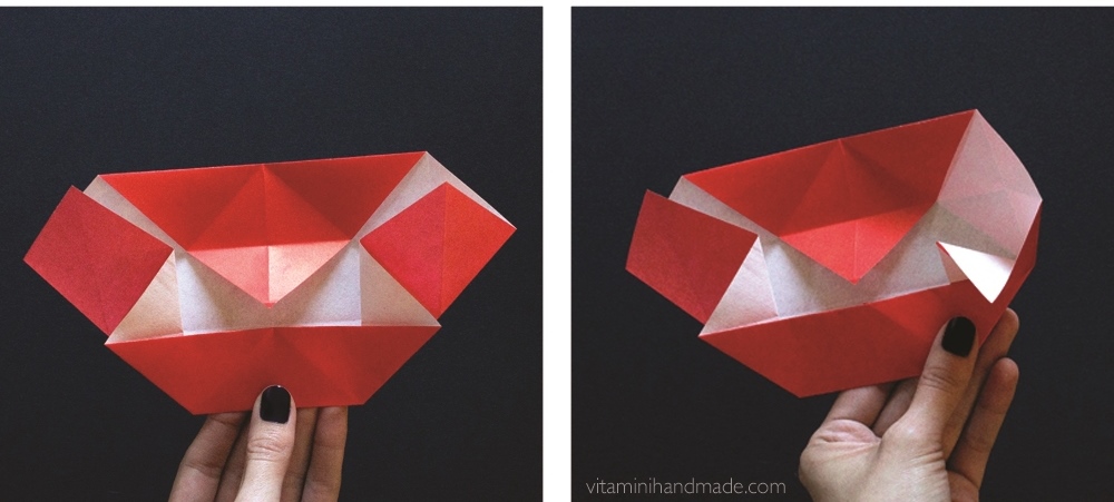 Оригами губы-откройте закрылки