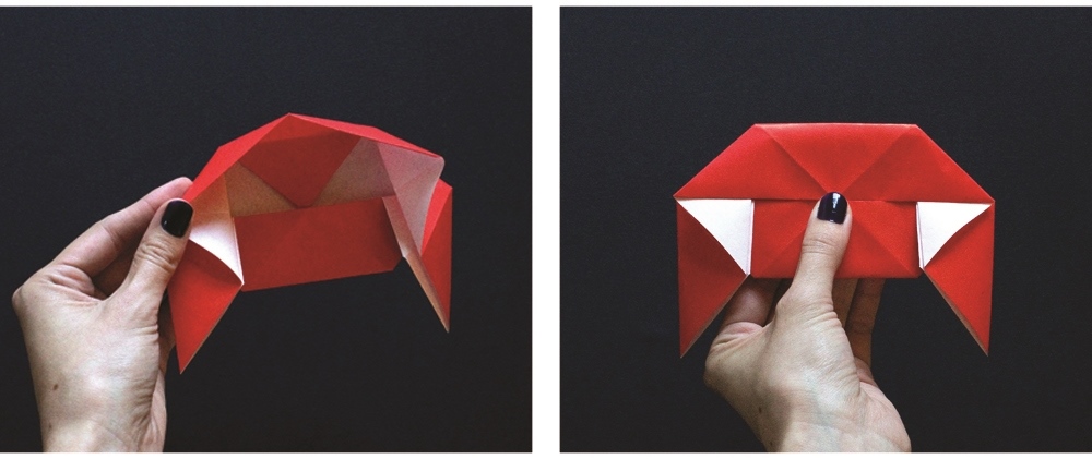 Оригами губы-опустите уголки вниз