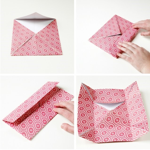 Оригами коробочка для подарка-сложите уголки