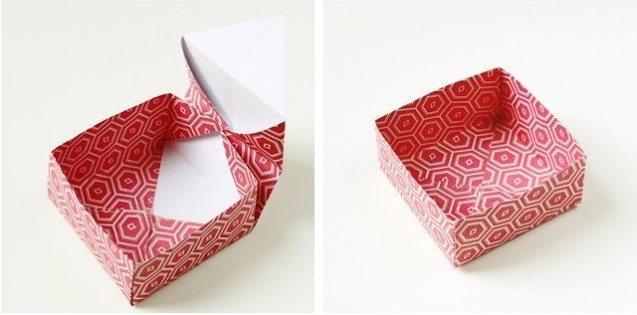 Оригами коробочка для подарка-сформируйте крышечку