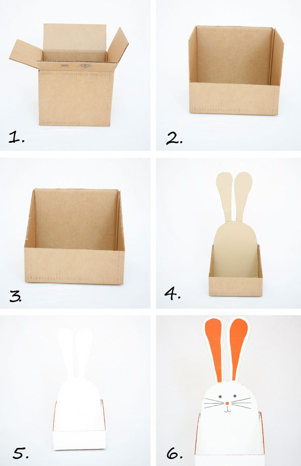 Пасхальные корзинки-сделайте корзинку из картонных ящиков
