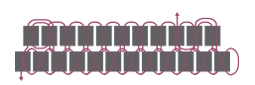 Подвеска из бисера-схема 2 ряда